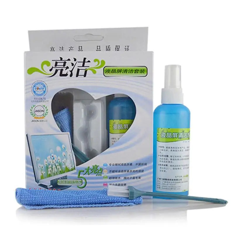 1 Set Brush Cloth Liquid High Qulity Screen Cleaning Kit For LCD TV Tablet Phone Pad Laptop Computer Camera Lens Cleaner