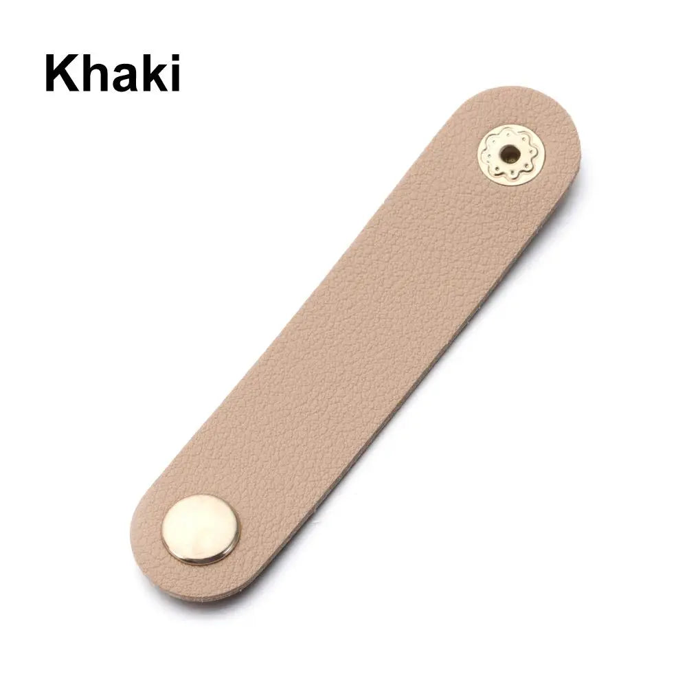 Cable Organizer Leather Wire Binding Data Cable Tie Management Bobbin Winder Marker Holder Tape Lead Straps Cord Holder