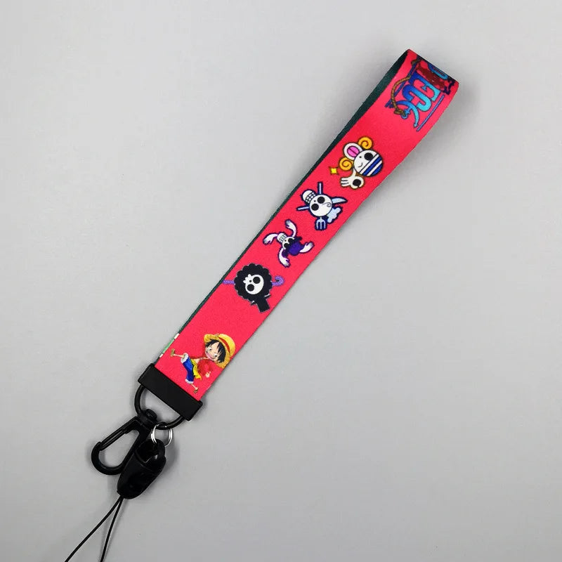 1 Set One Piece Anime Card Cases Card Lanyard Key Lanyard Cosplay Badge ID Cards Holders Neck Straps Keychains Luffy Zoro Ace