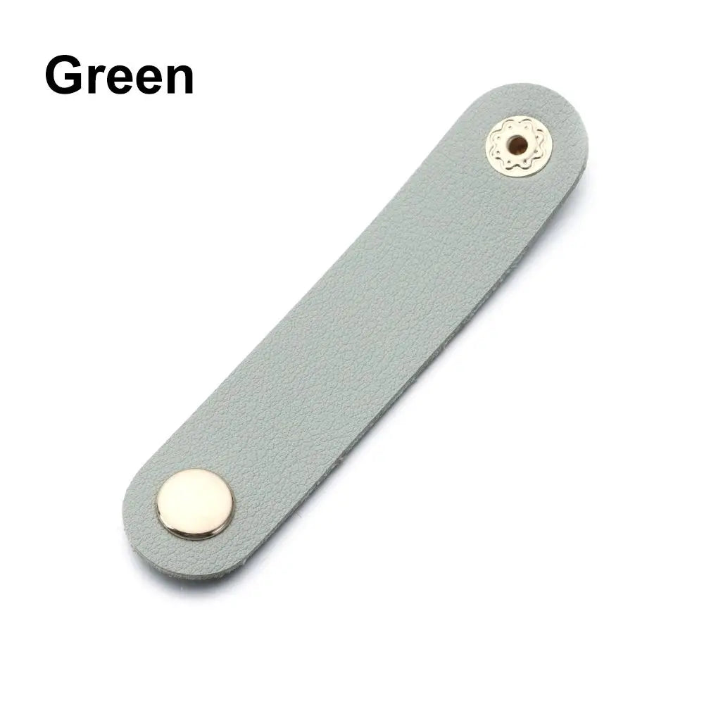 Cable Organizer Leather Wire Binding Data Cable Tie Management Bobbin Winder Marker Holder Tape Lead Straps Cord Holder