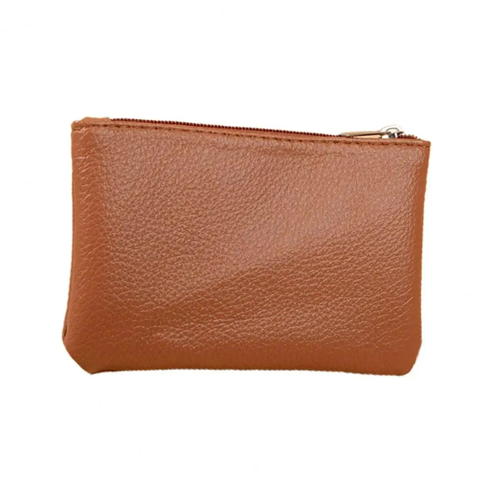Women Wallet Mini Short Lychee Pattern Faux Leather Cards Holder Smooth Zipper Slim Wallet Coin Purse Money Case Shopping Use