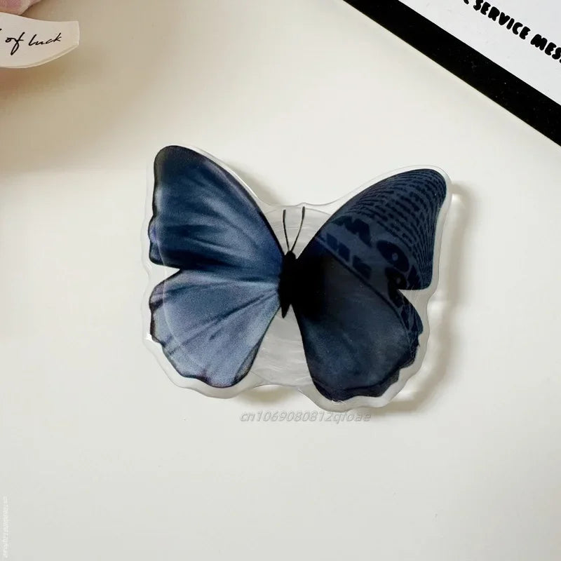 Cute Butterfly Phone Grip Tok Griptok Holder Ring For iPhone 15 Universal Accessories Lovely Bowknot Phone Stand Bracket Socket