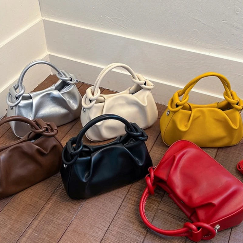 Advanced Sense Retro Women's Shoulder Bags 2025 New Versatile Niche Design Handbags Light Luxury Fashion Solid Crossbody Bag