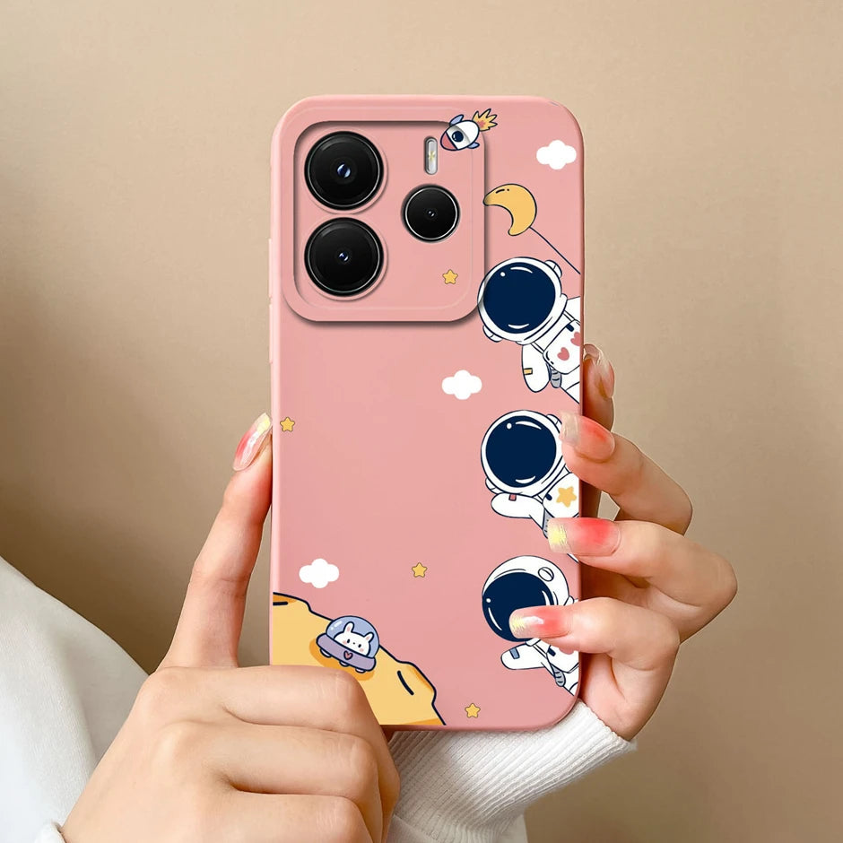 Case For Redmi Note 14 Pro Plus 4G 5G Pretty Sweet Girls Silicone Soft Protective Cover For RedmiNote14 14Pro Plus Fundas Bumper