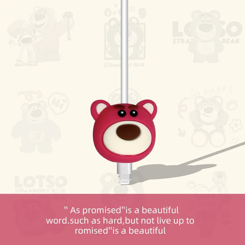 1pc Kawaii Hello Kitty Kuromi MyMelody Sanrios Data Cable Protective Cover Cute Cartoon Soft USB Charger Anti-break Cable Sleeve