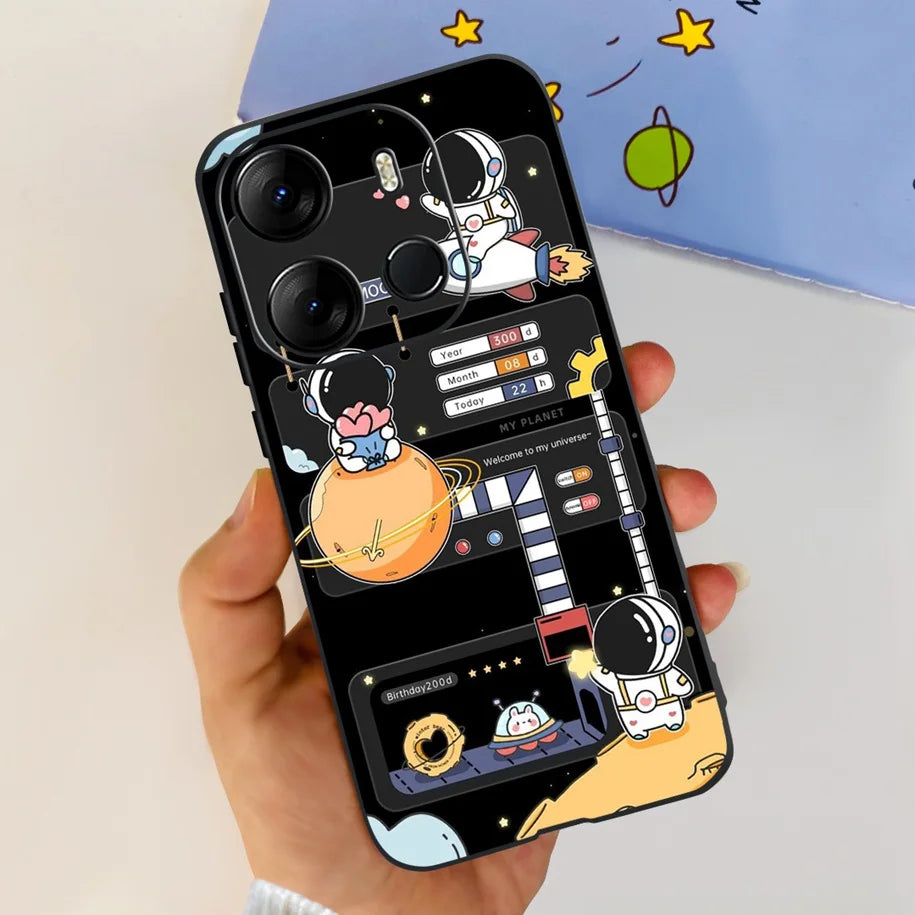 For Infinix Smart 7 HD Case Smart 7 Plus Soft Silicone Cover for Infinix Smart7 HD Capa Smart7hd Phone Cases Cute Dinosaur Funda