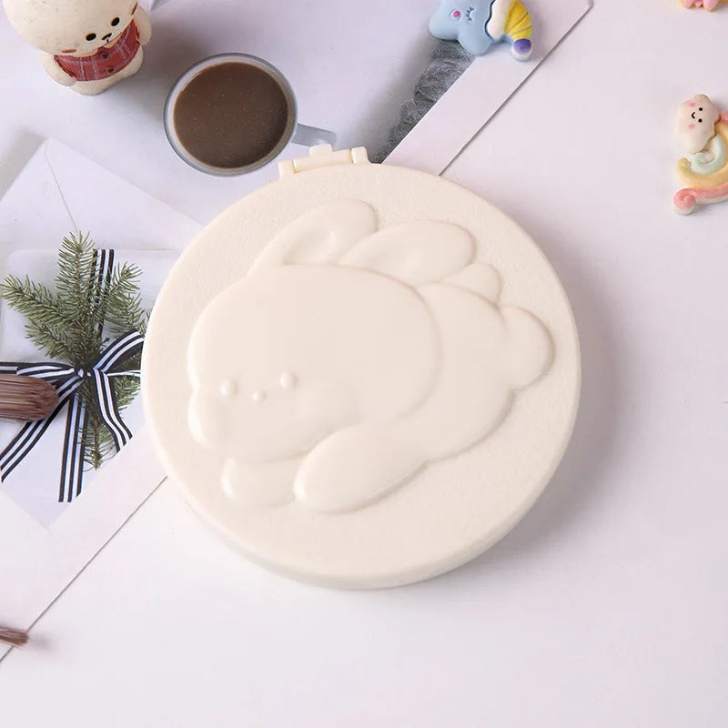 Makeup Mirror Comb Set Portable Rabbit - Shaped Compact Mini Mirror Cute Pocket Mirror