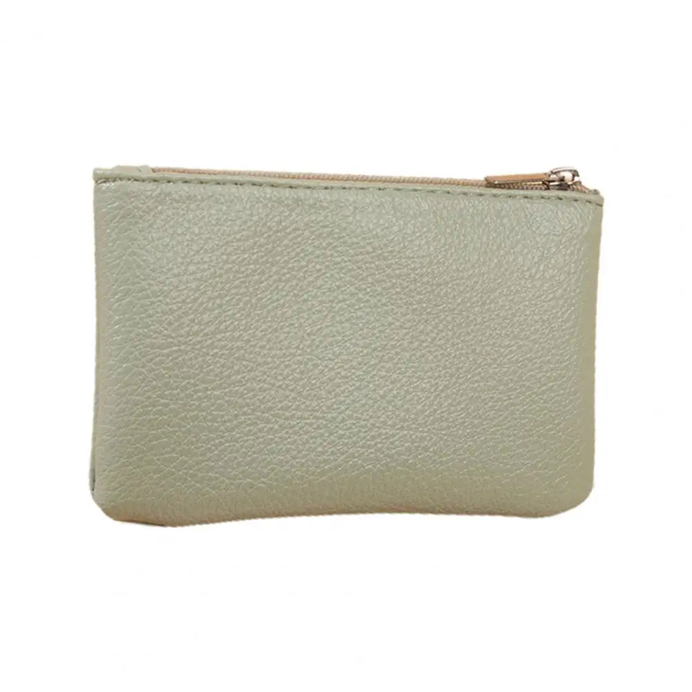 Women Wallet Mini Short Lychee Pattern Faux Leather Cards Holder Smooth Zipper Slim Wallet Coin Purse Money Case Shopping Use