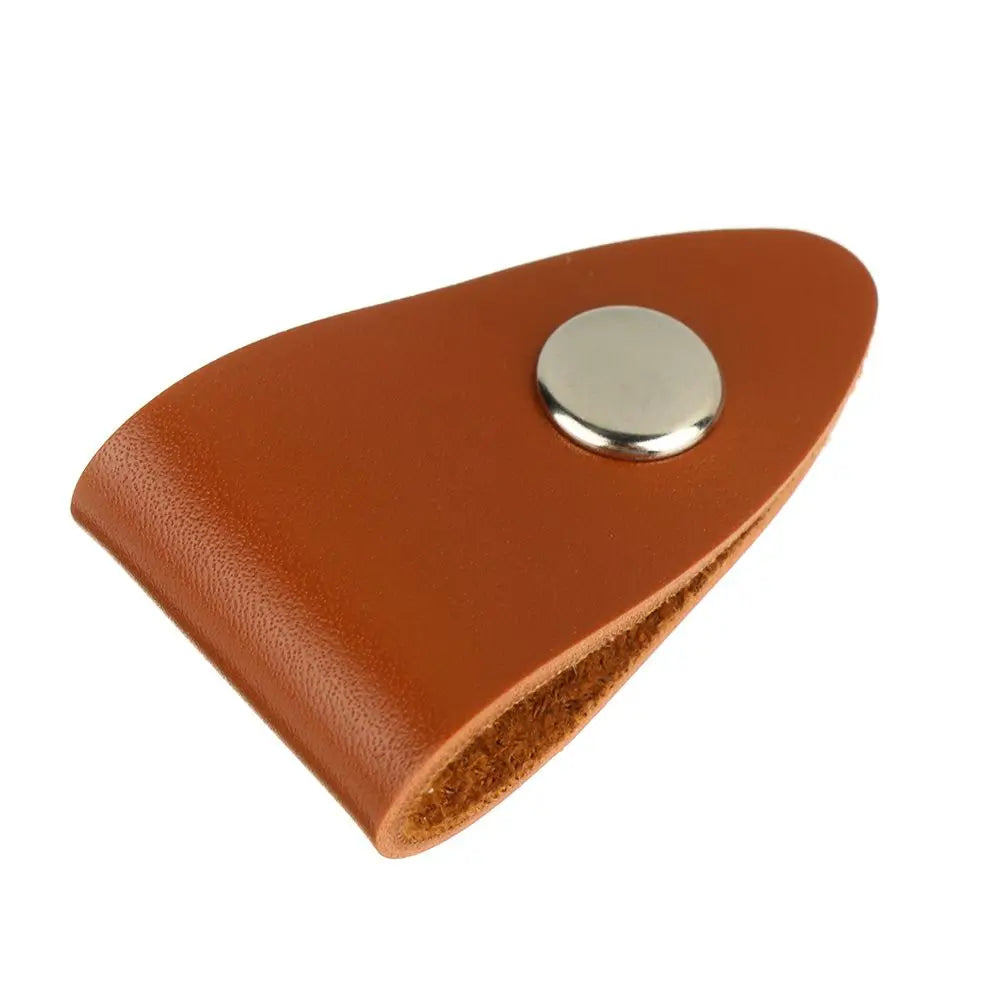 Cable Organizer Leather Wire Binding Data Cable Tie Management Bobbin Winder Marker Holder Tape Lead Straps Cord Holder