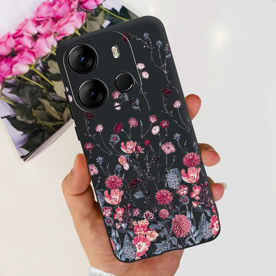 For Infinix Smart 7 HD Case Smart 7 Plus Soft Silicone Cover for Infinix Smart7 HD Capa Smart7hd Phone Cases Cute Dinosaur Funda