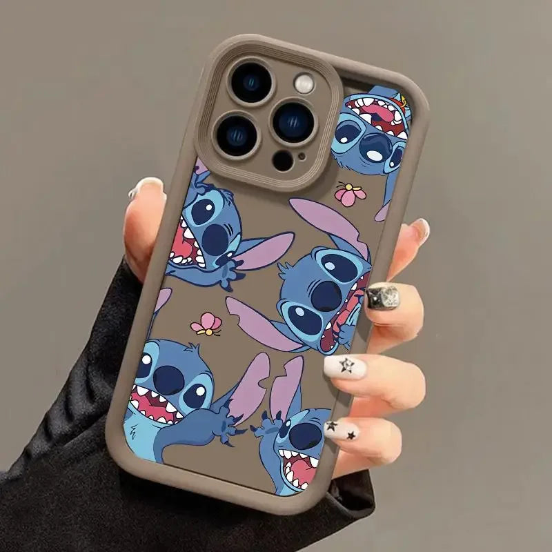 Stitch Casing For INFINIX SMART 8 7 6 Plus 5 NOTE 40 30 Pro 12 G96 5G TECNO SPARK 20 20C GO 2024 10 10C SMART8 Cartoon Soft Case