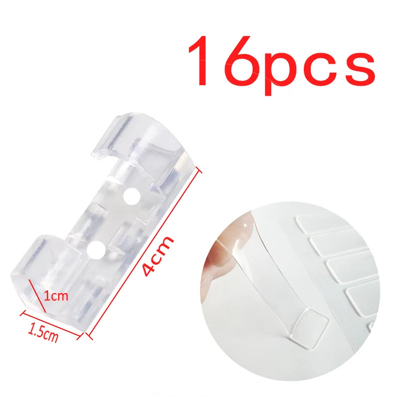 USB Cable Organizer Self Adhesive Cable Clips Data Line Winder Desktop Cable Management Clips Cord Holder Wall Wire Manager Clip