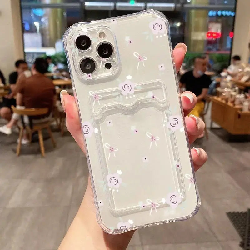 Case for Samsung Galay A55 A54 A14 A24 A34 A15 A25 A06 S24 S25 Ultra S22 Plus S23 S21 FE Cherry Fruit Card Holder Slot Bag Cover