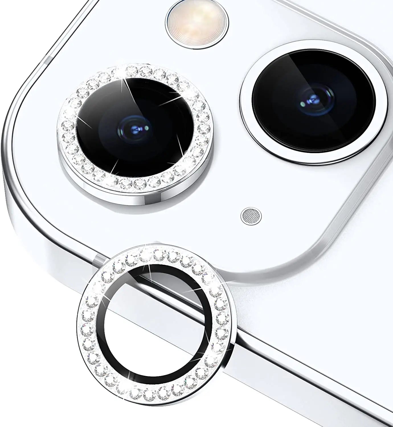 Diamond Glitter Camera Lens Protection For iPhone 16 Pro Max 16 Plus 15 Pro Max 14 Pro 16 Pro 15 Plus Glass Protector Accessory