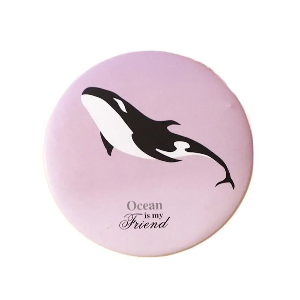 Cute Cartoon Dog Strawberry Panda Letter Small Makeup Mirror Portable Women Girls Makeup Round Mirror Compact Single-sided