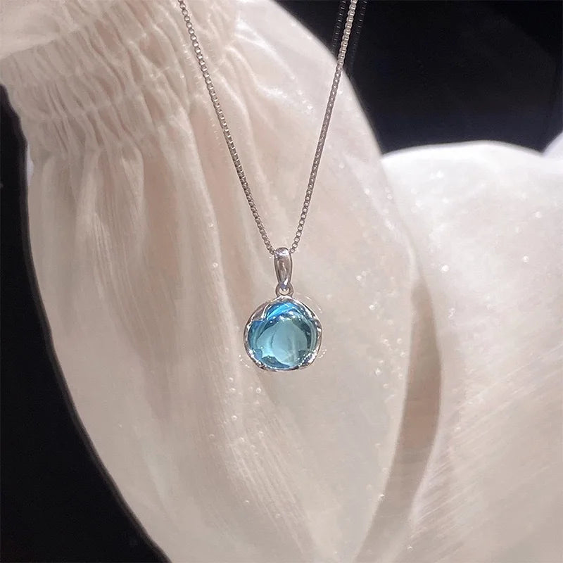 Kiss Jewelry Y2K Fairy Moon Star Chokers Necklace for Women Girls Colorful Glazed Stone Korean Fashion Pendant Necklaces Gift