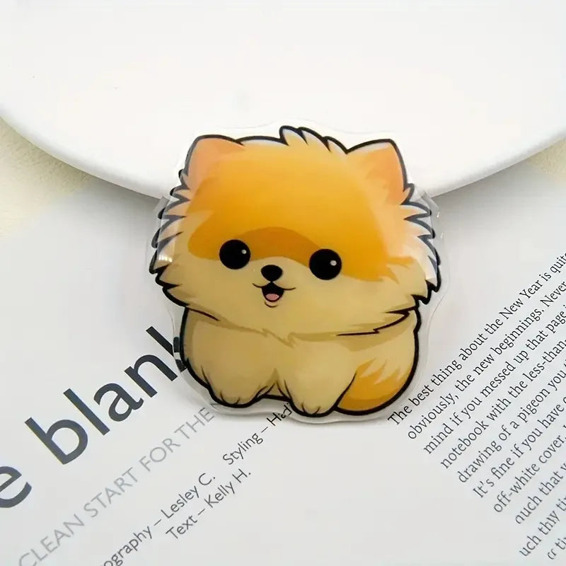 Cartoon Cute Animal Dog Expanding Stand Grip Mobile Phone Holder for IPhone 15 14 13 Samsung Pocket Socket Griptok Flip Bracket