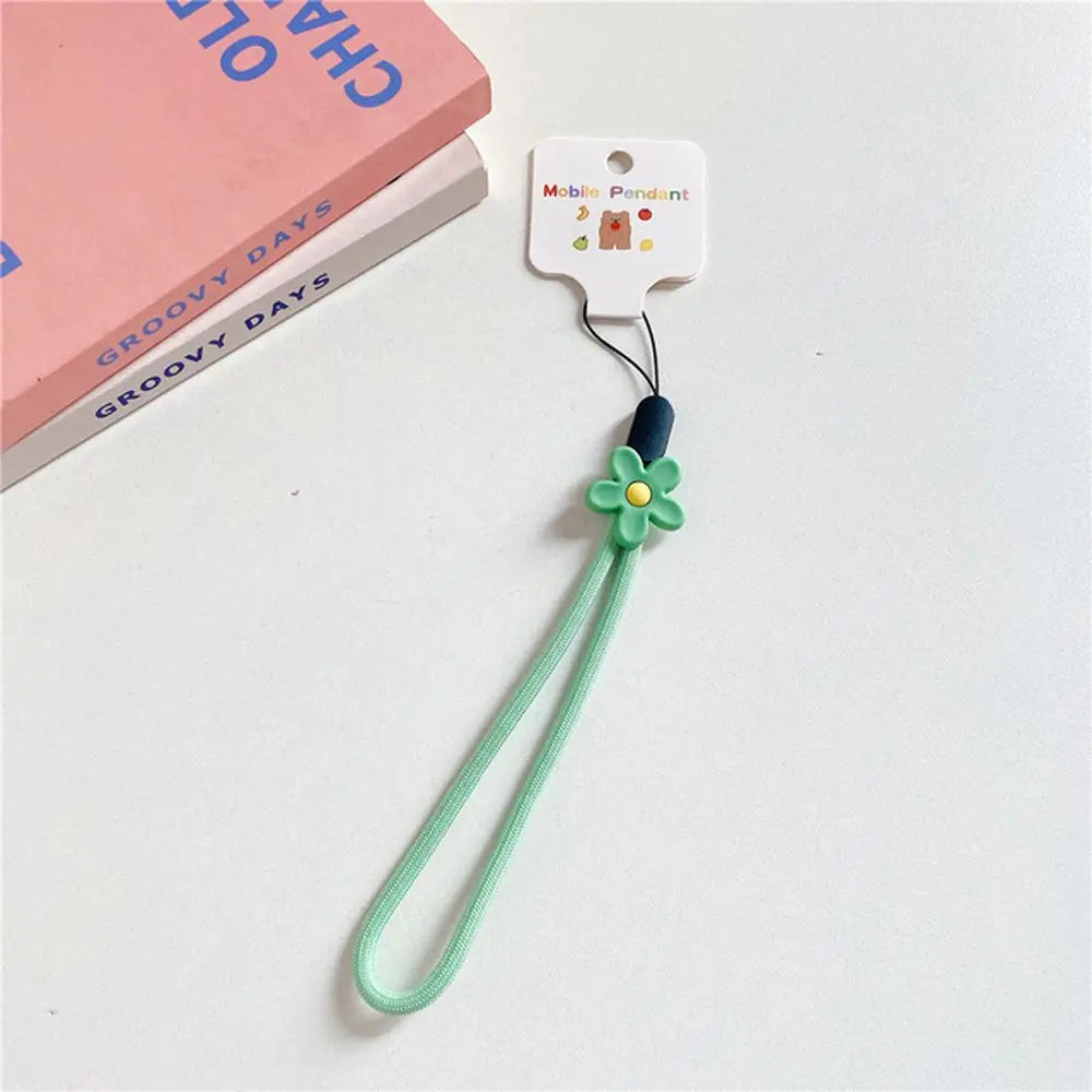 Strap Hanging Rope Phone Charms Keys Short Rope Mobile Phone Lanyard Wrist Hand Lanyard Phone Hanging Rope Flowers Phone Strap