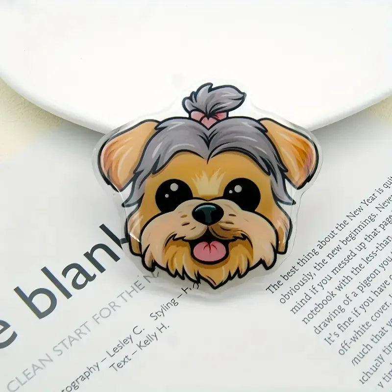 Cartoon Cute Animal Dog Expanding Stand Grip Mobile Phone Holder for IPhone 15 14 13 Samsung Pocket Socket Griptok Flip Bracket
