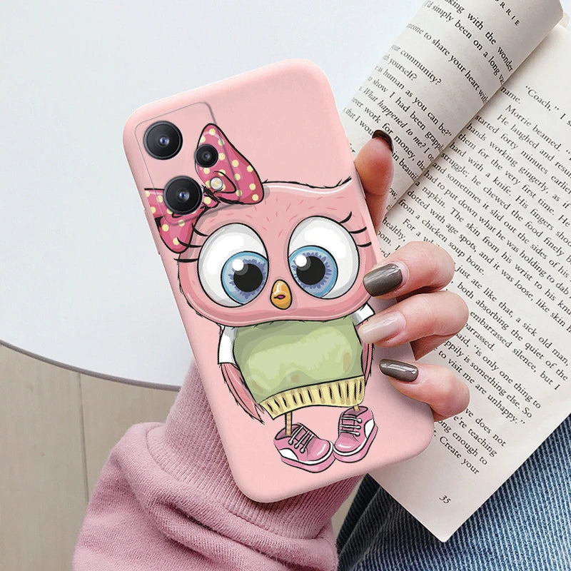 For Realme 9 4G Case 9 Pro Plus Cover Cute Heart Flower Back Cover Soft Silicone Protective Funda For OPPO Realme 9 Pro+ Shell