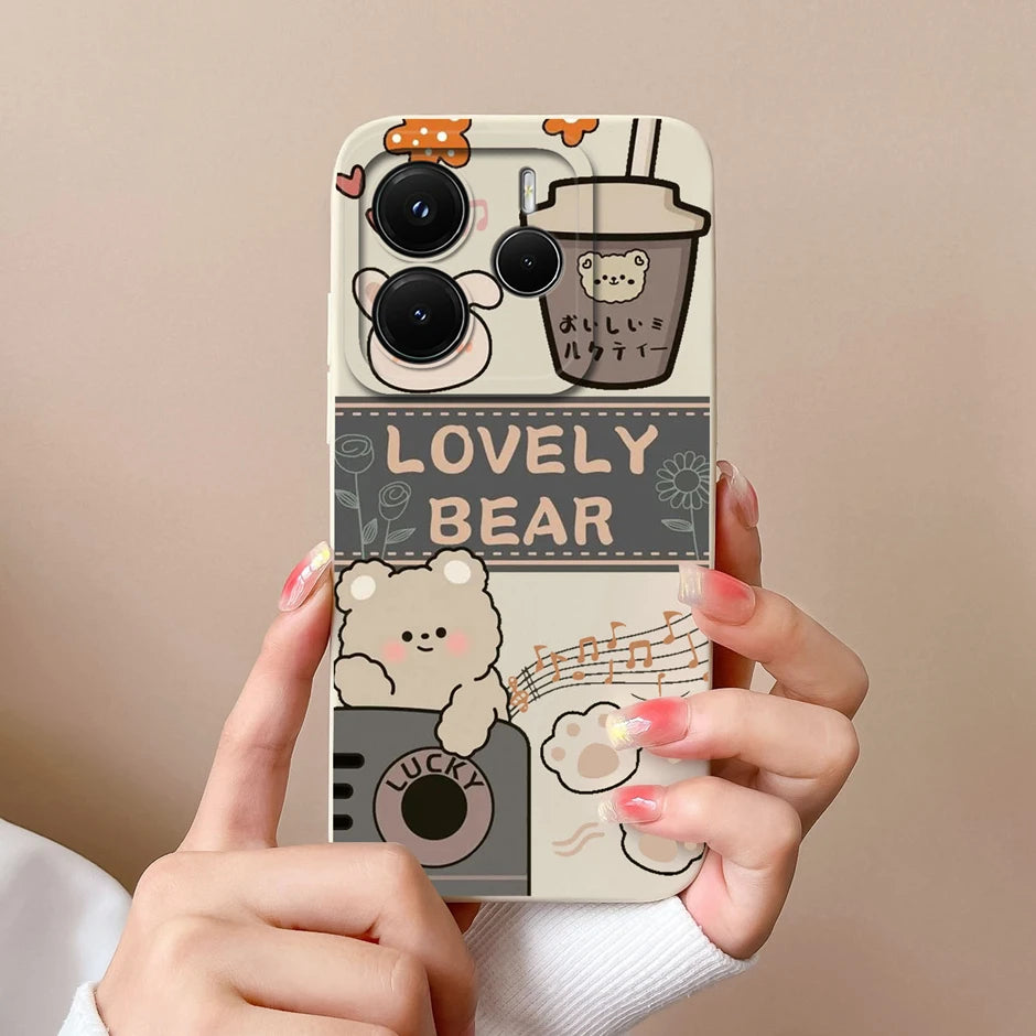 Case For Redmi Note 14 Pro Plus 4G 5G Pretty Sweet Girls Silicone Soft Protective Cover For RedmiNote14 14Pro Plus Fundas Bumper