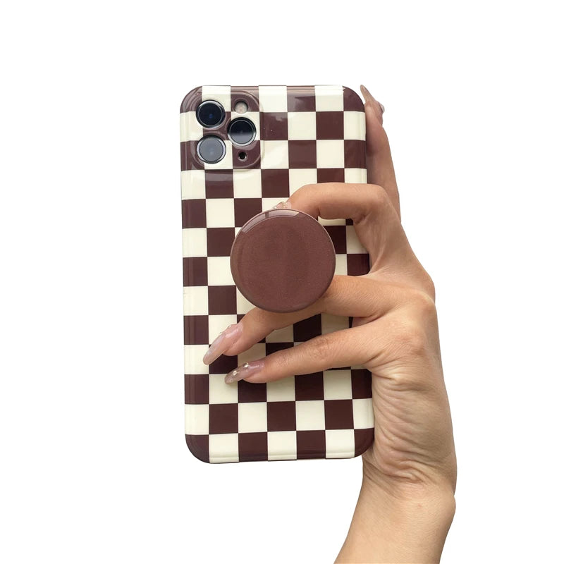 Popped Luxury Glossy Phone Sockets for iPhone 16 15 14 13 Grip Tok Phones Holder Finger Ring Stand for Xiaomi Huawei