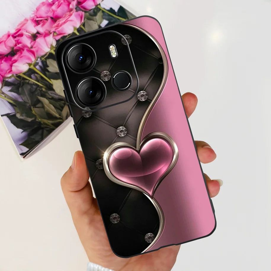For Infinix Smart 7 HD Case Smart 7 Plus Soft Silicone Cover for Infinix Smart7 HD Capa Smart7hd Phone Cases Cute Dinosaur Funda