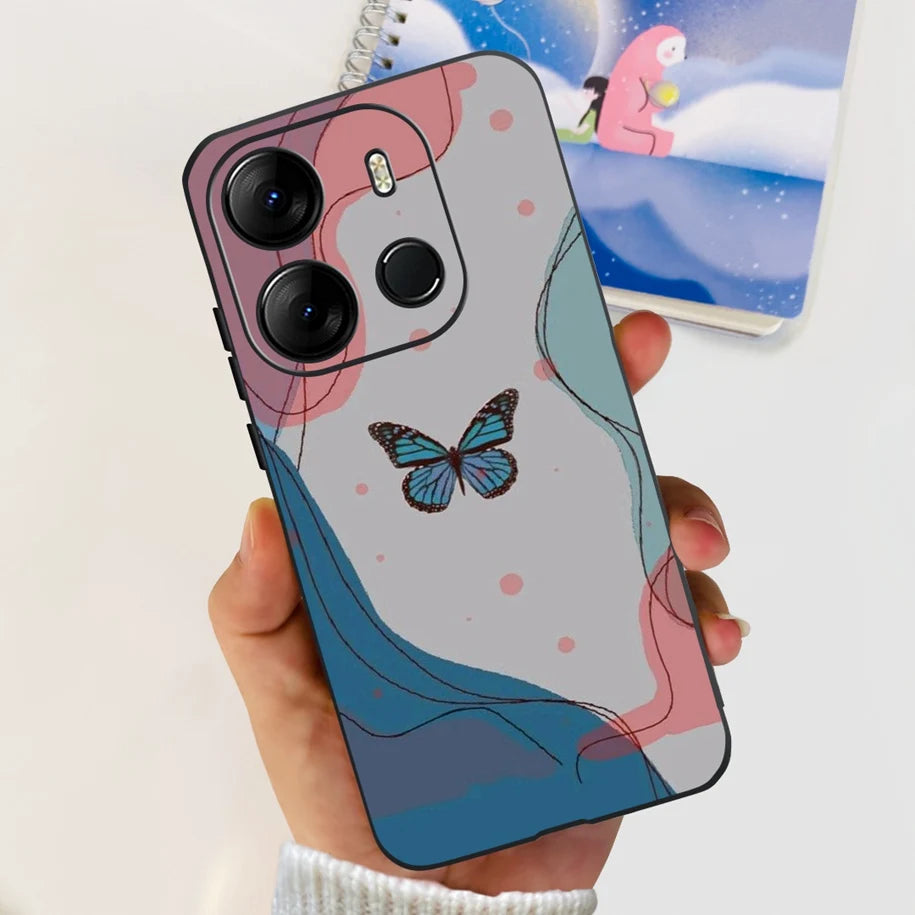 For Infinix Smart 7 HD Case Smart 7 Plus Soft Silicone Cover for Infinix Smart7 HD Capa Smart7hd Phone Cases Cute Dinosaur Funda