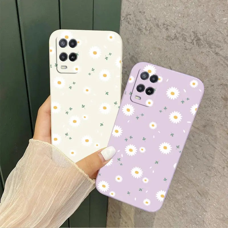 Deciduous Daisies Phone Case For OPPO A54 A74 A57 A96 A76 A36 A95 A12 A15 A15S A16 A16K A9 A5 2020 Reno 8 8Z 7 7Z 6 5 F9 4G 5G