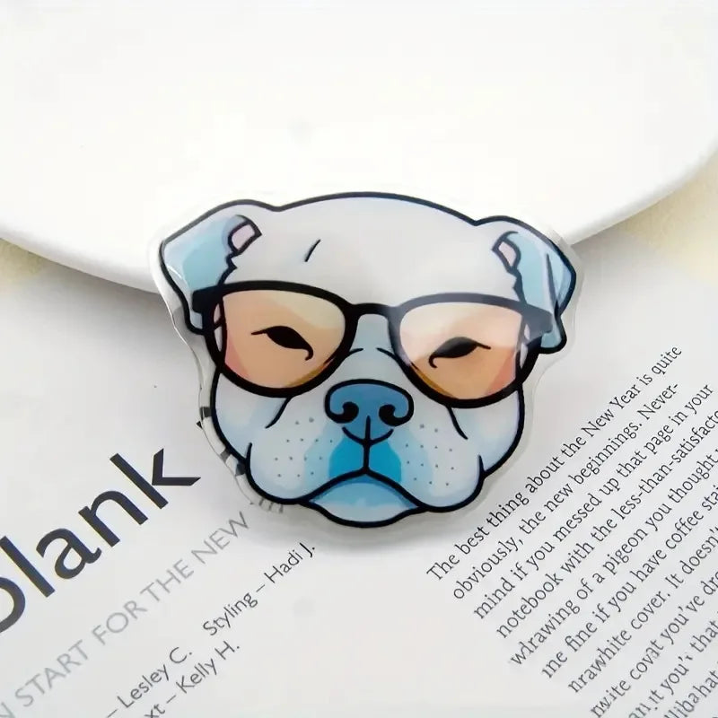 Cartoon Cute Animal Dog Expanding Stand Grip Mobile Phone Holder for IPhone 15 14 13 Samsung Pocket Socket Griptok Flip Bracket