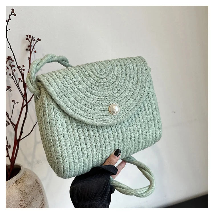 Luxury Straw Large Capacity Tote Bag Summer Beach Women Shoulder Bags Handmade Woven Bag Top-Handle Raffia Boho Woven Women Bags