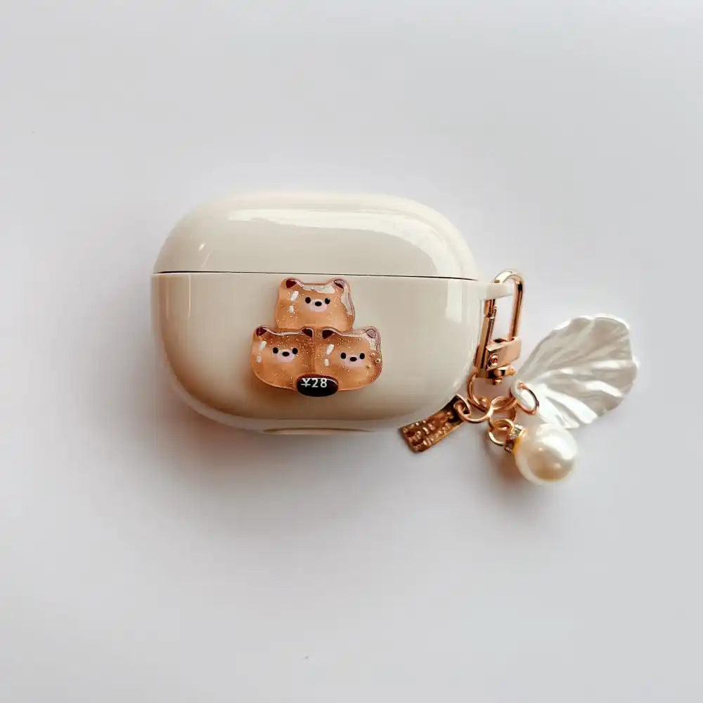 Hot Cute Cartoon Corgi Bow-knot Earphone Protective Case for Huawei Freebuds Pro 3 Hard Headphone Cover with Lovely Pendent