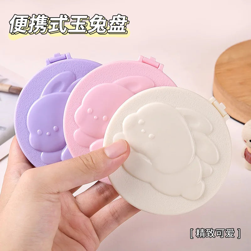 Makeup Mirror Comb Set Portable Rabbit - Shaped Compact Mini Mirror Cute Pocket Mirror