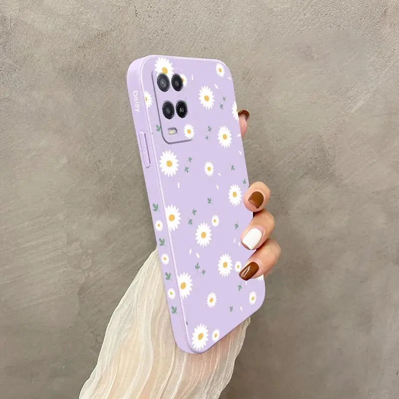 Deciduous Daisies Phone Case For OPPO A54 A74 A57 A96 A76 A36 A95 A12 A15 A15S A16 A16K A9 A5 2020 Reno 8 8Z 7 7Z 6 5 F9 4G 5G