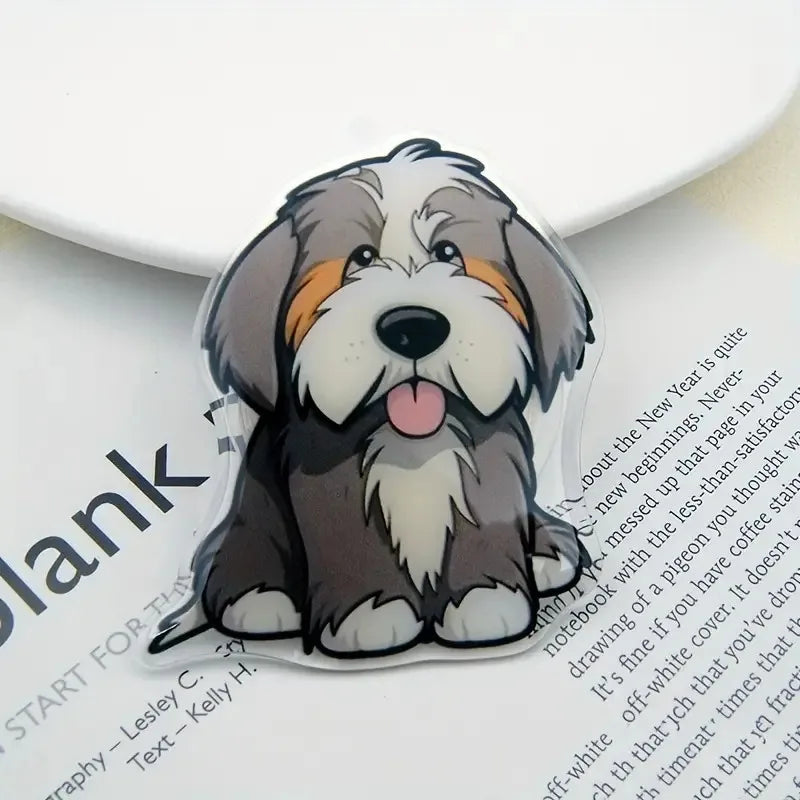 Cartoon Cute Animal Dog Expanding Stand Grip Mobile Phone Holder for IPhone 15 14 13 Samsung Pocket Socket Griptok Flip Bracket