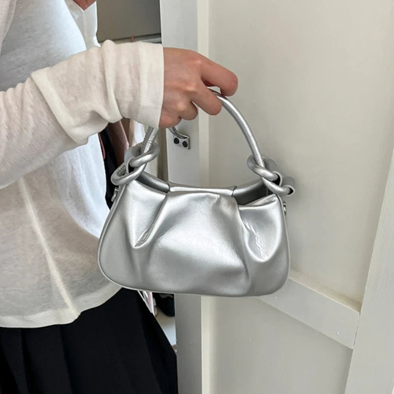 Advanced Sense Retro Women's Shoulder Bags 2025 New Versatile Niche Design Handbags Light Luxury Fashion Solid Crossbody Bag