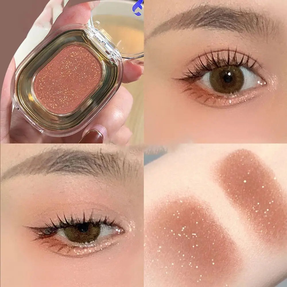 Smooth Monochrome Eyeshadow Waterproof Glitter Matte Eyeshadow Palette Long Lasting Low Saturation Eye Cosmetics Women