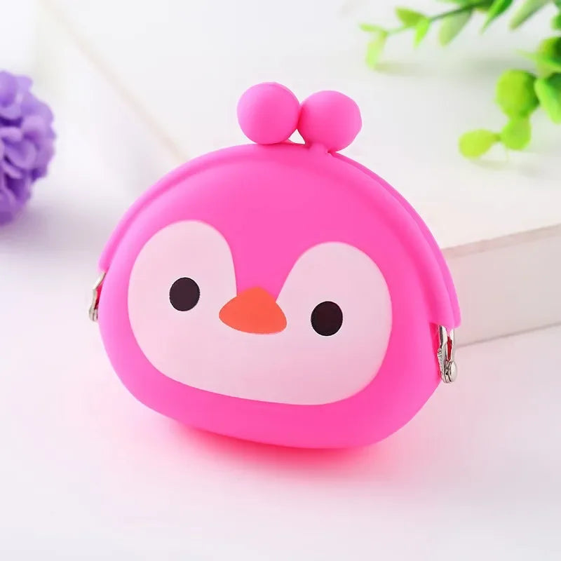 Fashion Coin Purse Cute Wallet for Children Mini Purse Soft Female Coin Bag Cartoon Silicone Clutch Bag Hasp Pouch Monedas Mujer