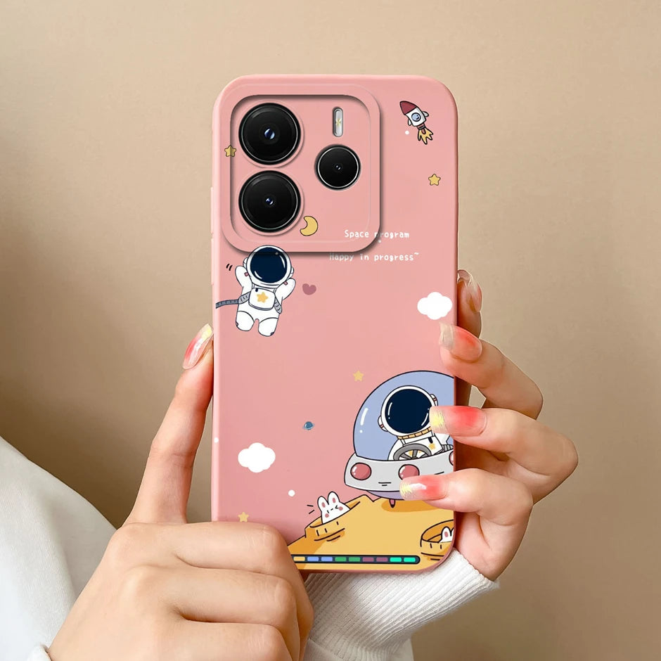 Case For Redmi Note 14 Pro Plus 4G 5G Pretty Sweet Girls Silicone Soft Protective Cover For RedmiNote14 14Pro Plus Fundas Bumper