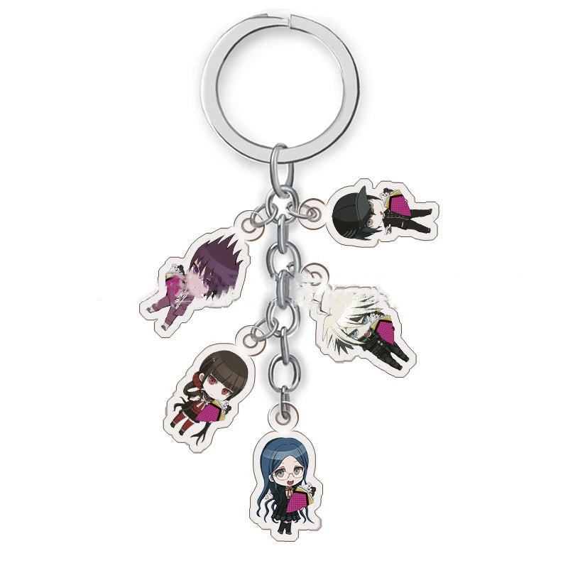 Anime Danganronpa:Trigger Happy Havoc Keychain Nagito Komaeda Hinata Hajime Multi Pendant Key Chain Cosplay Accessories Gift