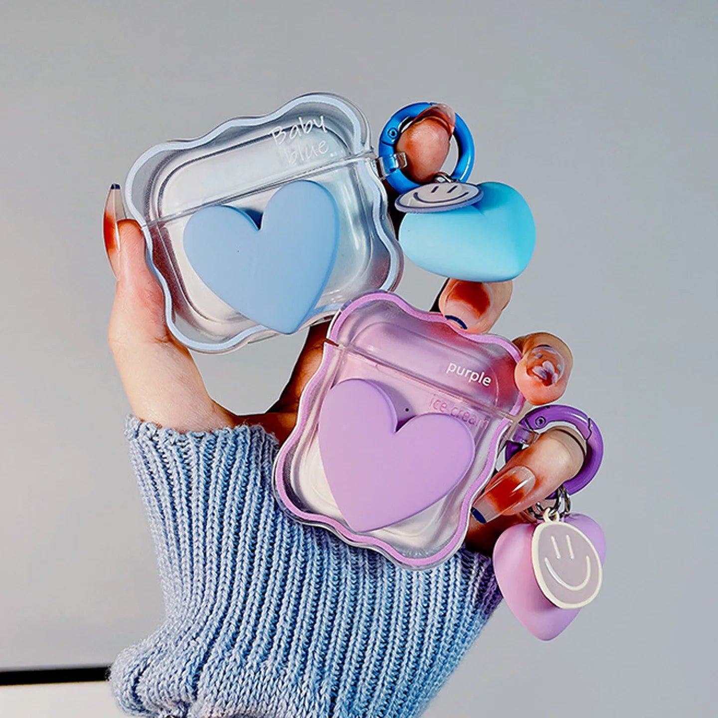 wholesale Ins 3D Bow Wave Case for Apple AirPods 3 Cases Purple Floral Girls Cover for AirPods 12 AirPods Pro Box With Keychain