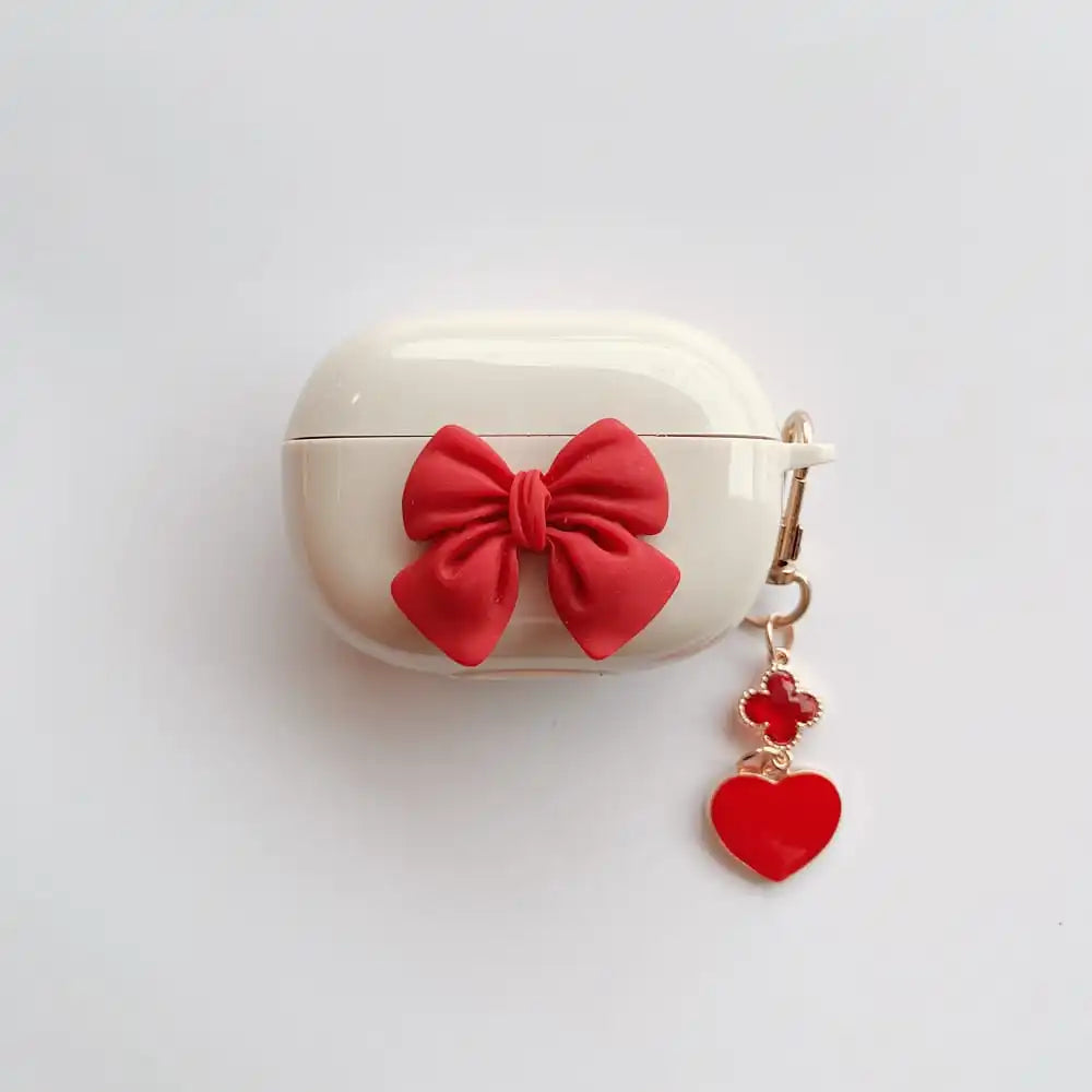 Hot Cute Cartoon Corgi Bow-knot Earphone Protective Case for Huawei Freebuds Pro 3 Hard Headphone Cover with Lovely Pendent