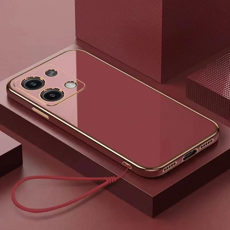 For Redmi Note 13 4G Case Redmi Note 13 PRO 5G 4G Cover Note 13 Pro+ Plus Luxury Square Plating Phone Case Shockproof Back Cover