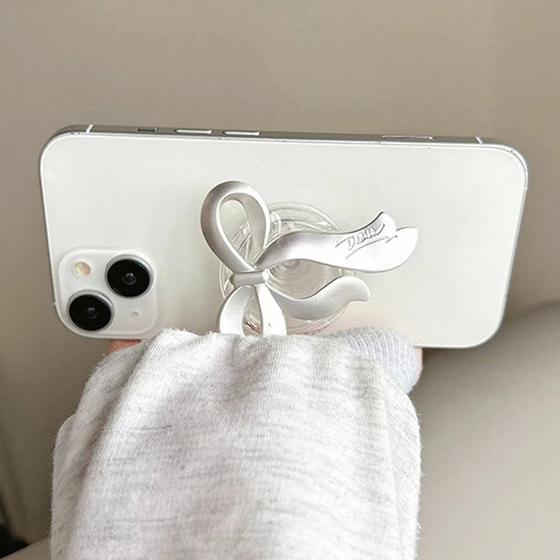 INS Korean Gold Bowknot Griptok Bow Phone Holder Finger Ring Holder Stand Support for IPhone Samsung Foldable Socket Bracket