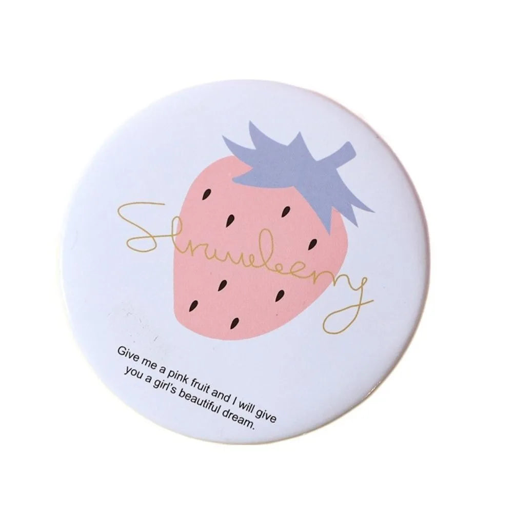 Cute Cartoon Dog Strawberry Panda Letter Small Makeup Mirror Portable Women Girls Makeup Round Mirror Compact Single-sided