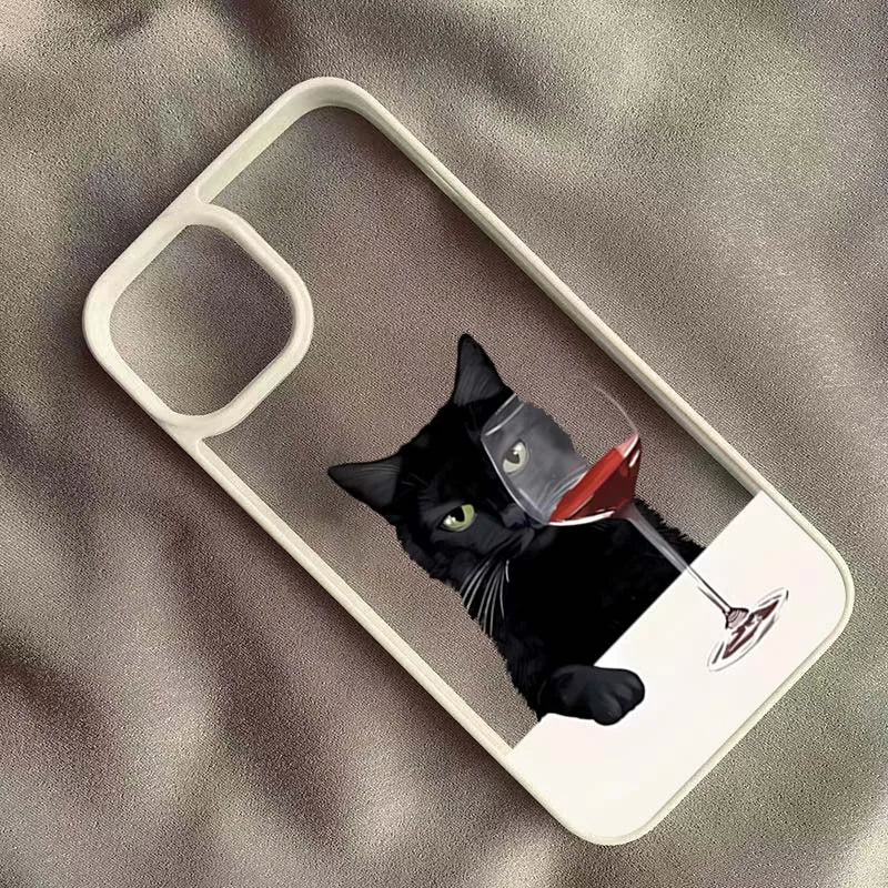 Cute Cat Goblet Phone Case for Xiaomi Redmi Note 11 12 13 14 Pro Plus 5G Poco X6 X5 Redmi 14C 13C 12C 4G Soft Cover