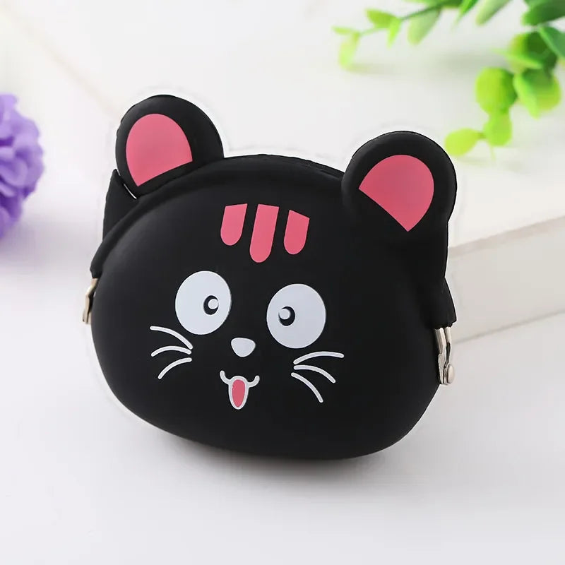 Fashion Coin Purse Cute Wallet for Children Mini Purse Soft Female Coin Bag Cartoon Silicone Clutch Bag Hasp Pouch Monedas Mujer