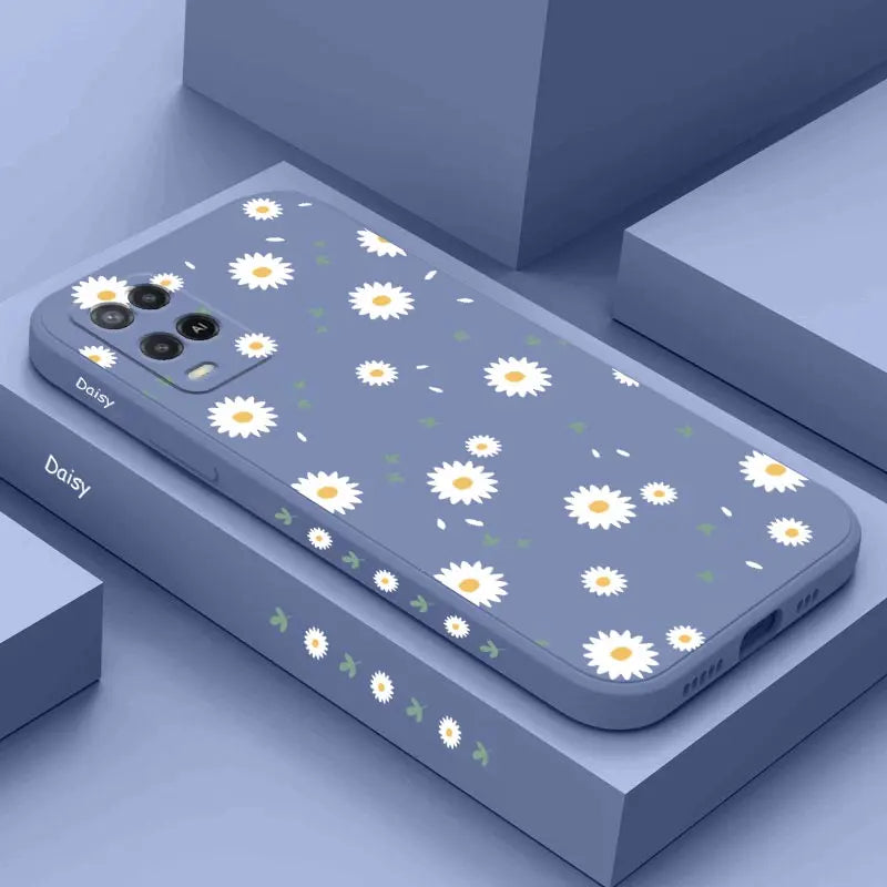Deciduous Daisies Phone Case For OPPO A54 A74 A57 A96 A76 A36 A95 A12 A15 A15S A16 A16K A9 A5 2020 Reno 8 8Z 7 7Z 6 5 F9 4G 5G