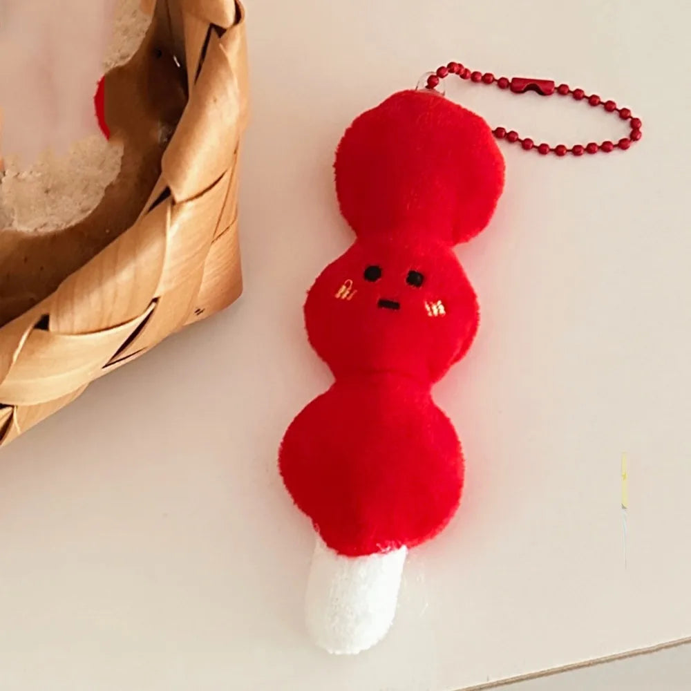 Funny Cartoon Food Plush Keychain Potato Croissant Tomato Plush Key Chain Soft Toys Bag Pendant Unisex