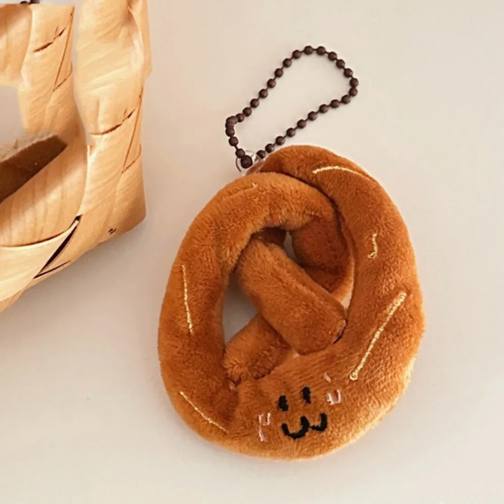 Funny Cartoon Food Plush Keychain Potato Croissant Tomato Plush Key Chain Soft Toys Bag Pendant Unisex